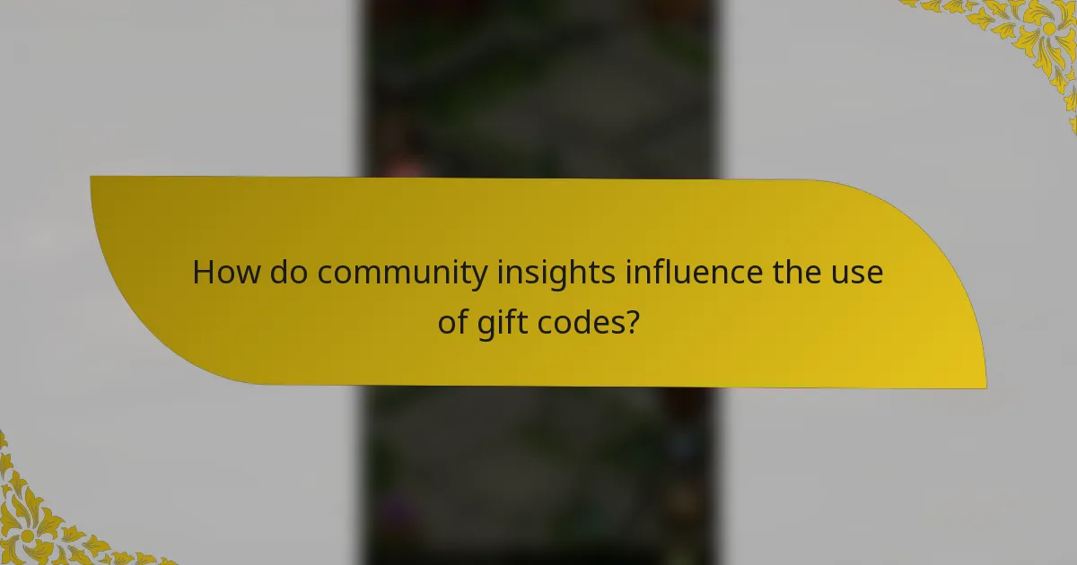 How do community insights influence the use of gift codes?